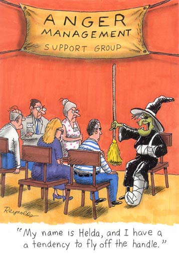 Halloween Witch joins Anger Management Support Group